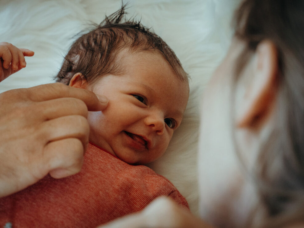 Baby bei Neugeborenshooting in Stuttgart